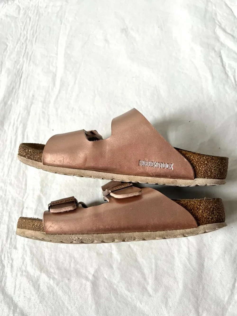 Birkenstock sandals Arizona rose gold EU 31 kids size 13 birko flor slides pink